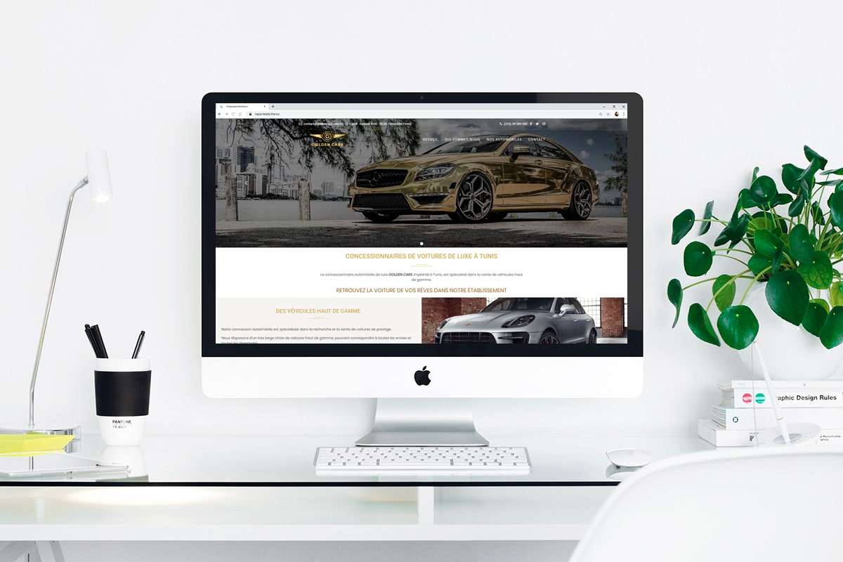Création d’un site web pour: Golden Cars
